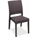 Grillgear Florida Resin Wickerlook Dining Chair Brown, 2PK GR893499